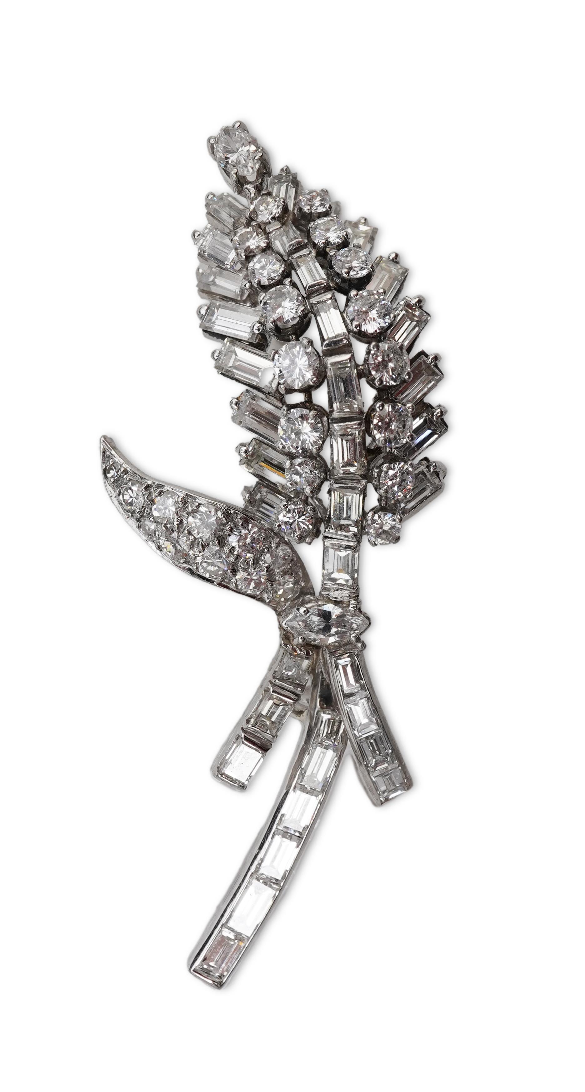 A diamond brooch, 1960s